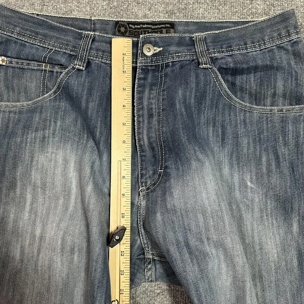 Southpole Wide Leg Jeans Mens 38 Blue Baggy Skate Relaxed Fit Denim Y2K VTG